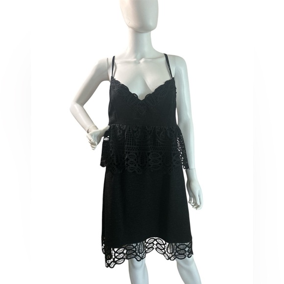 Gianni Bini Black Lace
Monica Cocktail Dress Peplum 
Nwt - Picture 4 of 12